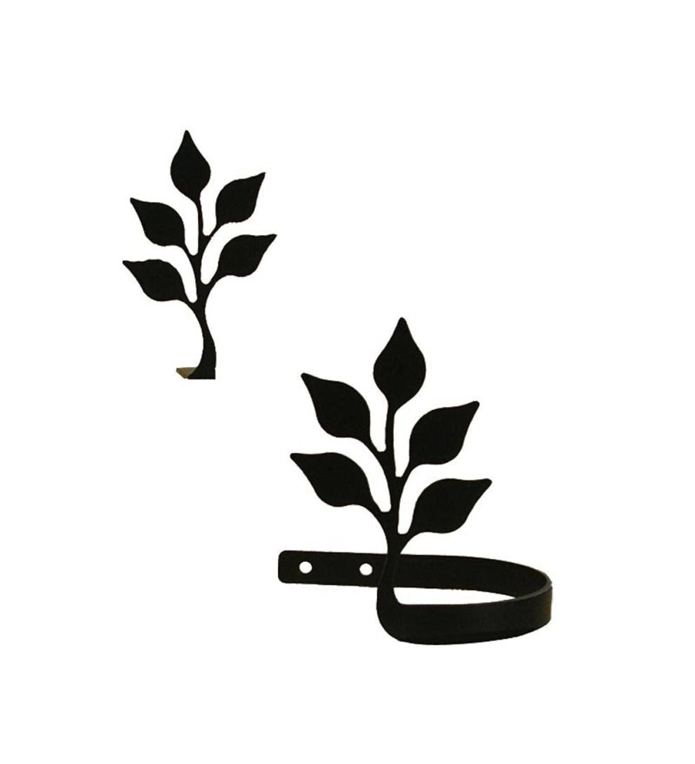 Plow & Hearth Curtain Rods & Hardware Indoor Living Usa-Made Wrought Iron Curtain Tiebacks - Bear