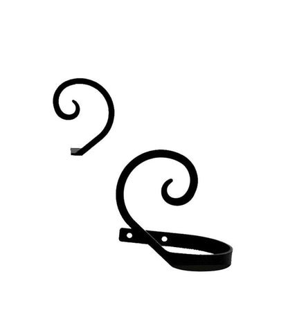 Plow & Hearth Curtain Rods & Hardware Indoor Living Usa-Made Wrought Iron Curtain Tiebacks - Bear