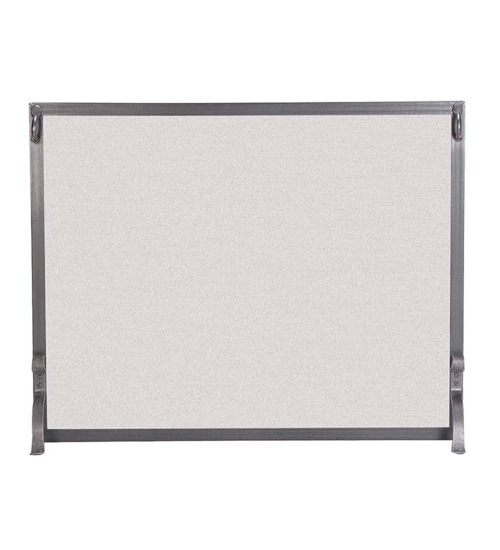 Plow & Hearth Custom Fire Screens Fireplace & Hearth Large Custom Flat Guard With Straight Top - 2,301 To 2,650 Sq. Inches - Black