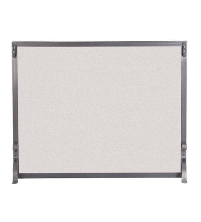 Plow & Hearth Custom Fire Screens Fireplace & Hearth Large Custom Flat Guard With Straight Top - 2,301 To 2,650 Sq. Inches - Black