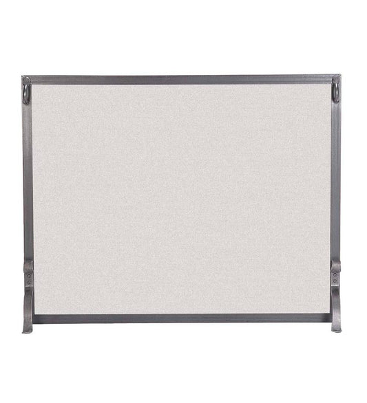 Plow & Hearth Custom Fire Screens Fireplace & Hearth Large Custom Flat Guard With Straight Top - 2,301 To 2,650 Sq. Inches - Black