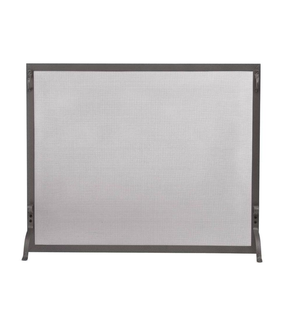 Plow & Hearth Custom Fire Screens Fireplace & Hearth Medium Custom Flat Guard With Straight Top - 1,351 To 2,300 Sq. Inches - Black