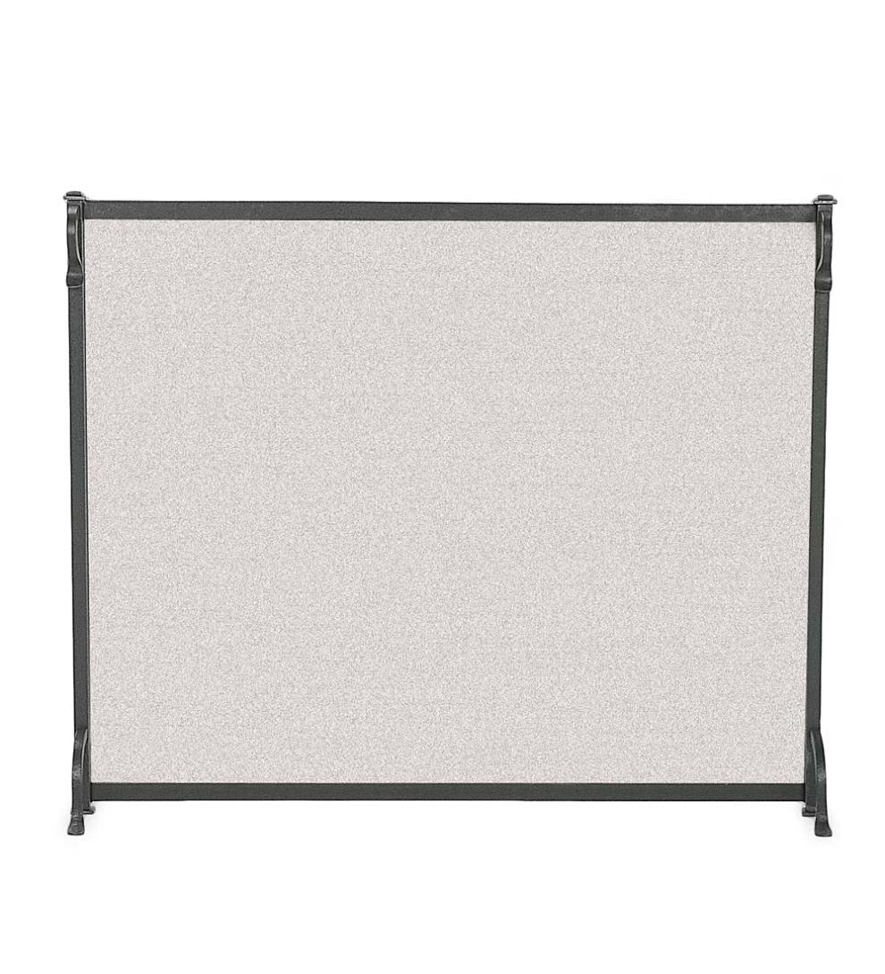Plow & Hearth Custom Fire Screens Fireplace & Hearth Small Custom Craftsman Flat Guard - Under 1,350 Sq. Inches - Black