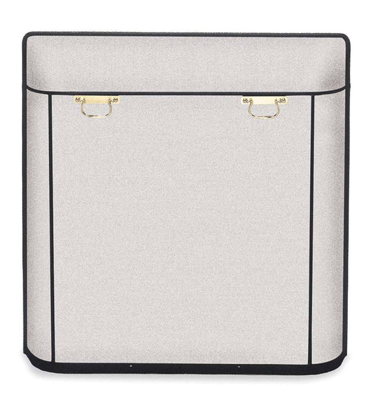Plow & Hearth Custom Fire Screens Fireplace & Hearth Small Custom Fireplace Screen, Black Spark Guard With Brass Handles - 1,000 To 1,500 Sq. Inches - Black