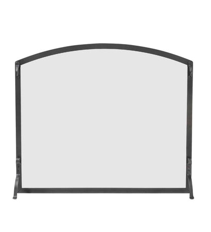 Plow & Hearth Custom Fire Screens Fireplace & Hearth Small Custom Flat Guard With Arched Top - Under 1,350 Sq. Inches - Burnished Bronze