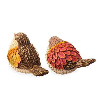 Plow & Hearth Deck & Patio Accents Outdoor Living Autumn Bird Garden Statues, Set Of 2
