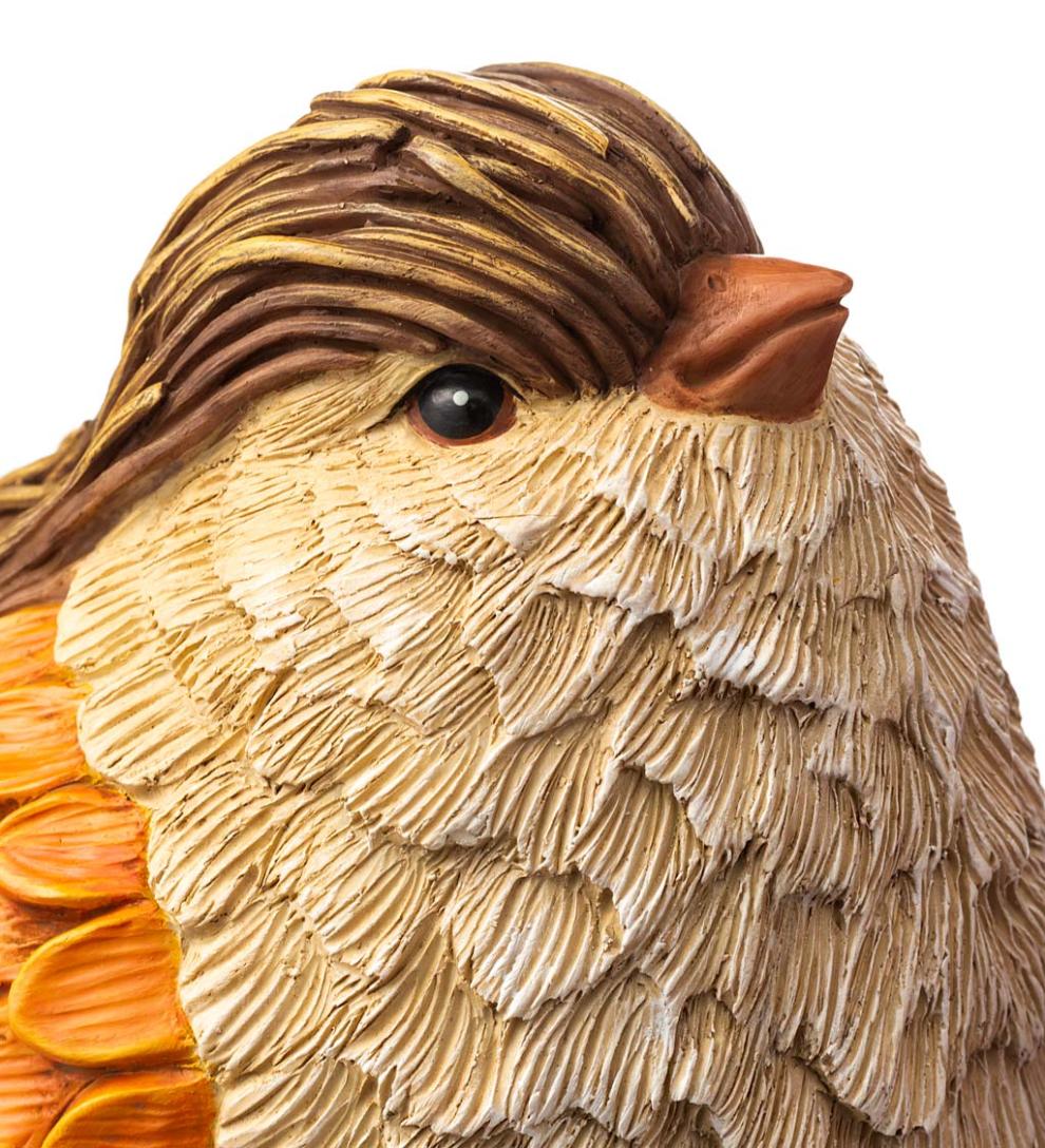 Plow & Hearth Deck & Patio Accents Outdoor Living Autumn Bird Garden Statues, Set Of 2