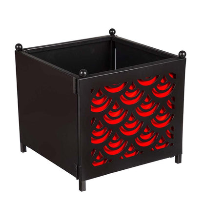 Plow & Hearth Deck & Patio Accents Outdoor Living Battery Operated Led Planter With 4 Interchangeable Laser Cut Panels