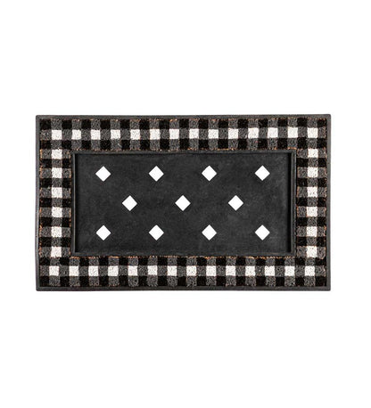 Plow & Hearth Deck & Patio Accents Outdoor Living Buffalo Check Coir Sassafras Mat Tray