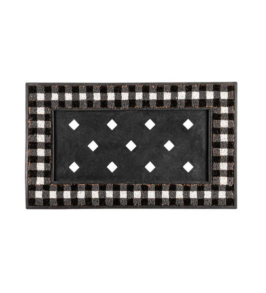 Plow & Hearth Deck & Patio Accents Outdoor Living Buffalo Check Coir Sassafras Mat Tray