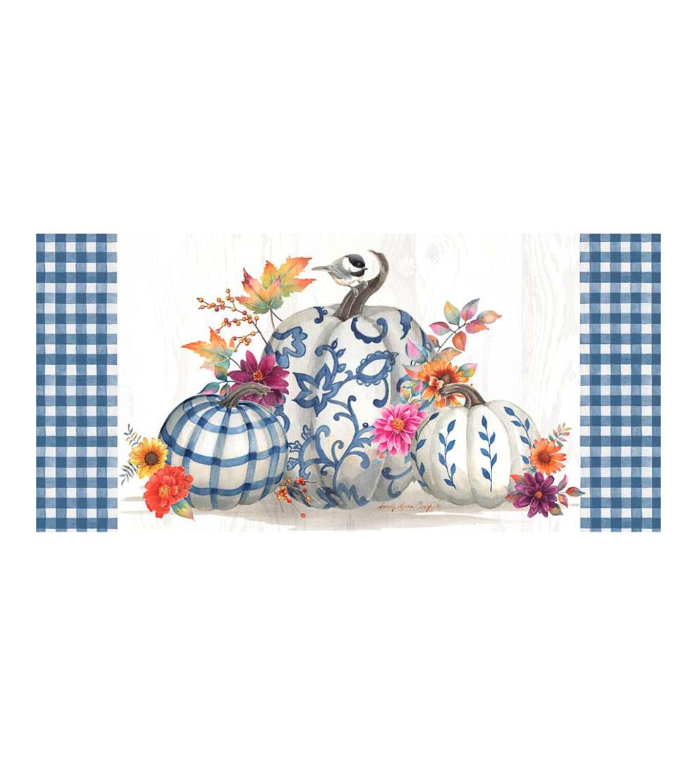 Plow & Hearth Deck & Patio Accents Outdoor Living Chinoiserie Pumpkins Sassafras Switch Mat