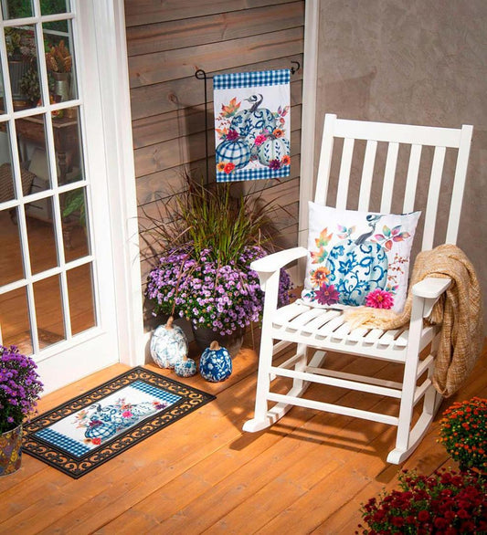 Plow & Hearth Deck & Patio Accents Outdoor Living Chinoiserie Pumpkins Sassafras Switch Mat