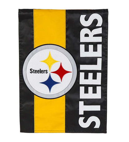 Plow & Hearth Deck & Patio Accents Outdoor Living Double-Sided Embellished Nfl Team Pride Applique House Flag - Chicago Bears