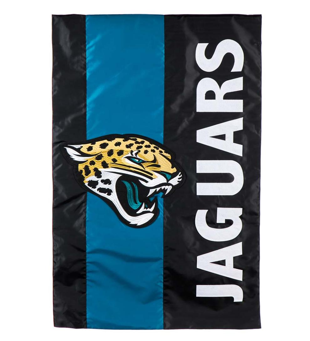 Plow & Hearth Deck & Patio Accents Outdoor Living Double-Sided Embellished Nfl Team Pride Applique House Flag - Chicago Bears