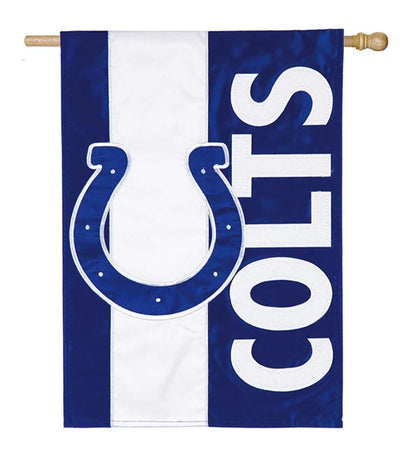 Plow & Hearth Deck & Patio Accents Outdoor Living Double-Sided Embellished Nfl Team Pride Applique House Flag - Chicago Bears