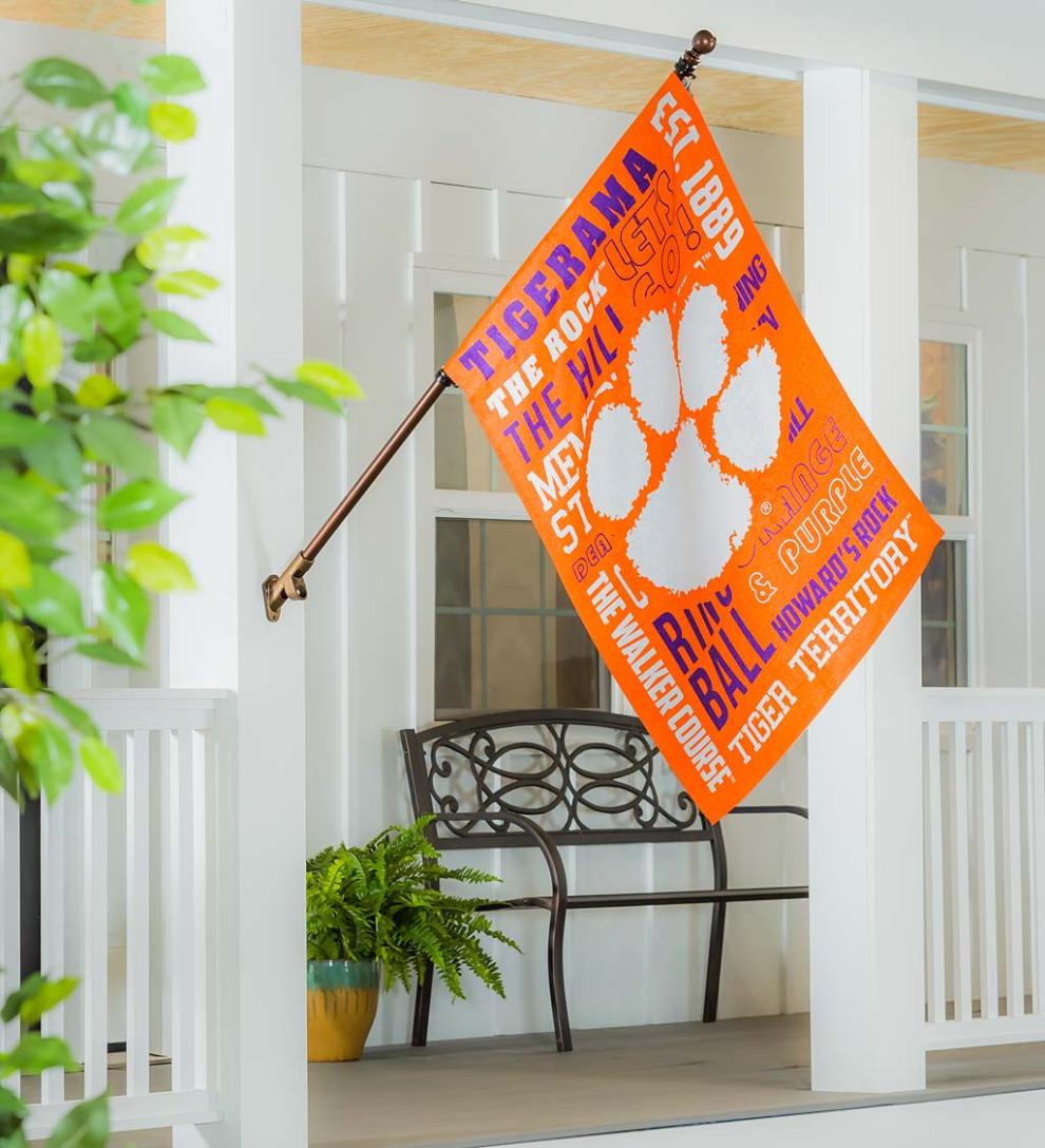 Plow & Hearth Deck & Patio Accents Outdoor Living Double-Sided Fan Rules College Team Pride Sueded House Flag - Univ Of Kentucky