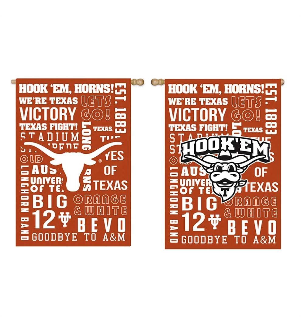 Plow & Hearth Deck & Patio Accents Outdoor Living Double-Sided Fan Rules College Team Pride Sueded House Flag - Univ Of Kentucky