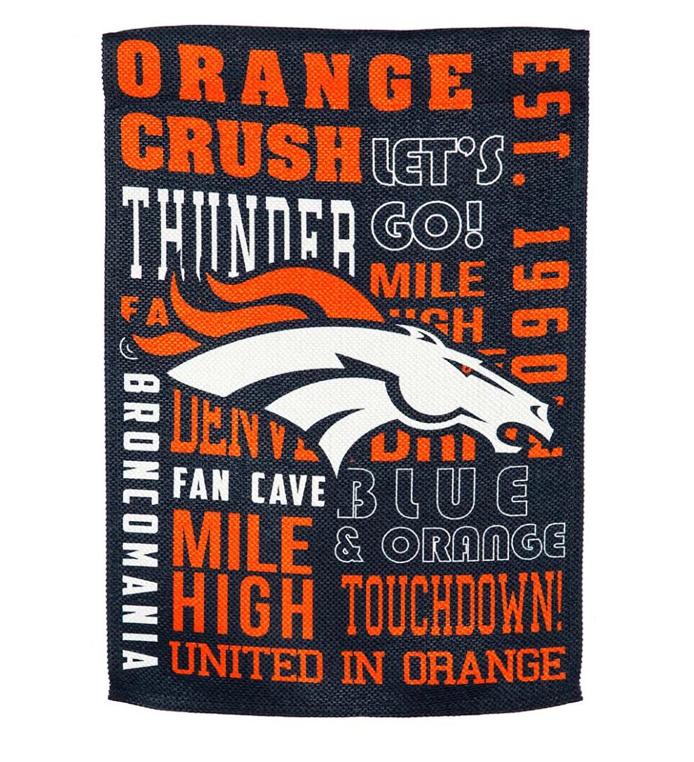Plow & Hearth Deck & Patio Accents Outdoor Living Double-Sided Fan Rules Nfl Team Pride Sueded House Flag - Carolina Panthers