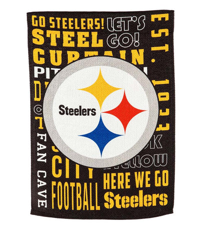 Plow & Hearth Deck & Patio Accents Outdoor Living Double-Sided Fan Rules Nfl Team Pride Sueded House Flag - Carolina Panthers