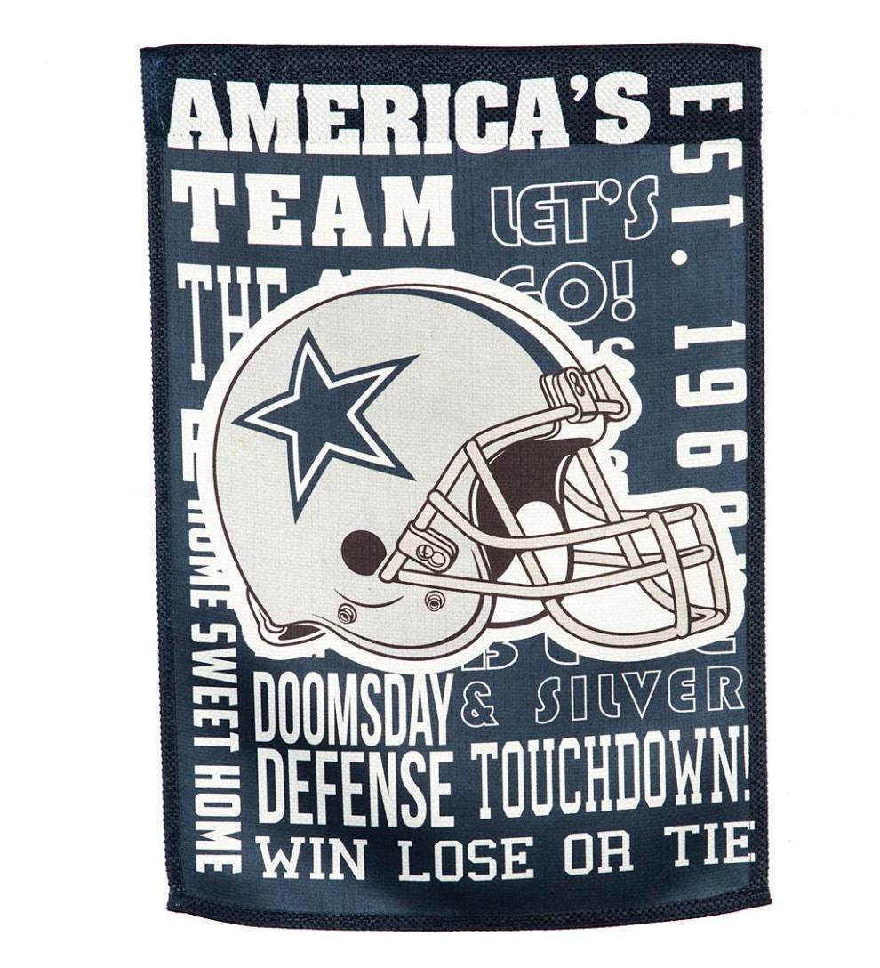 Plow & Hearth Deck & Patio Accents Outdoor Living Double-Sided Fan Rules Nfl Team Pride Sueded House Flag - Carolina Panthers