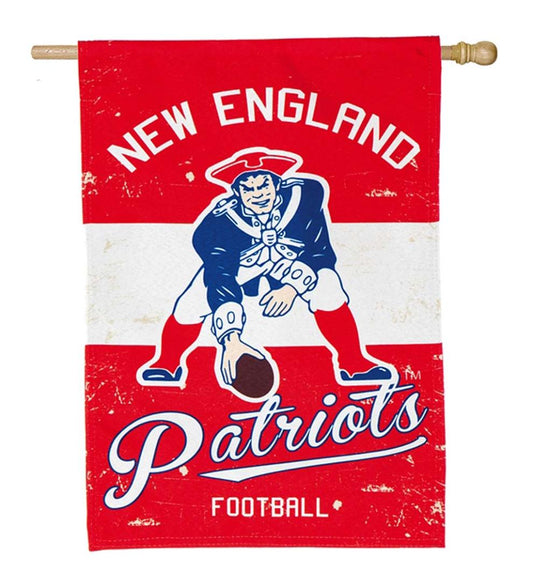 Plow & Hearth Deck & Patio Accents Outdoor Living Double-Sided Vintage Graphic Nfl Team Pride Linen House Flag - Green Bay Packers