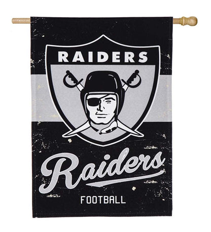 Plow & Hearth Deck & Patio Accents Outdoor Living Double-Sided Vintage Graphic Nfl Team Pride Linen House Flag - Green Bay Packers
