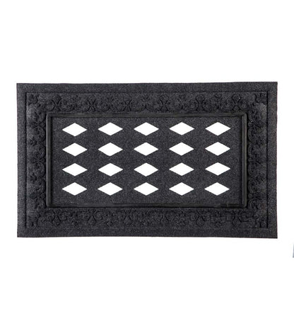 Plow & Hearth Deck & Patio Accents Outdoor Living Embossed Fleur De Lis Sassafras Mat Tray