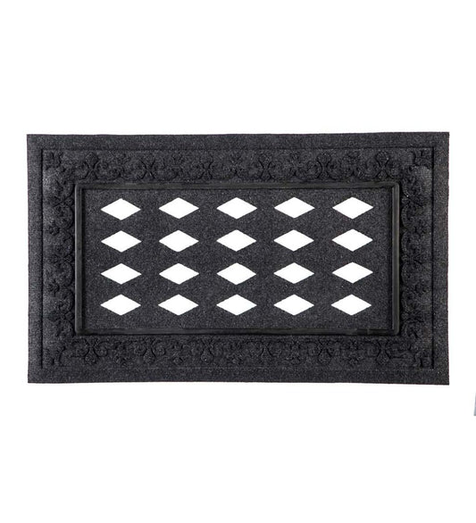 Plow & Hearth Deck & Patio Accents Outdoor Living Embossed Fleur De Lis Sassafras Mat Tray