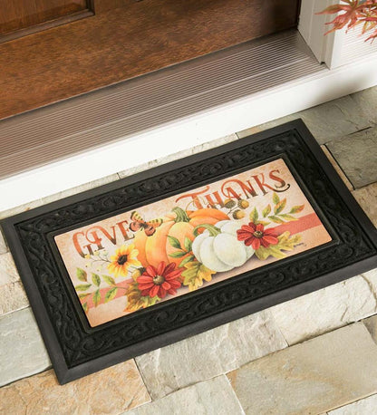 Plow & Hearth Deck & Patio Accents Outdoor Living Give Thanks Sassafras Switch Mat