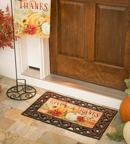 Plow & Hearth Deck & Patio Accents Outdoor Living Give Thanks Sassafras Switch Mat