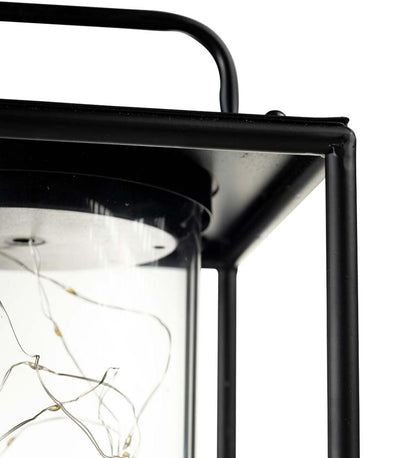 Plow & Hearth Deck & Patio Accents Outdoor Living Glass Firefly Solar Lantern With String Lights