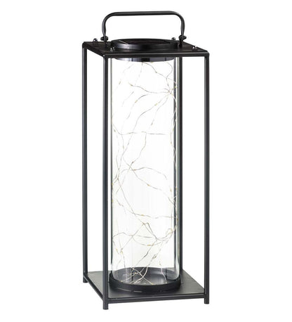 Plow & Hearth Deck & Patio Accents Outdoor Living Glass Firefly Solar Lantern With String Lights