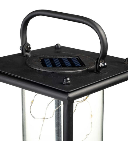 Plow & Hearth Deck & Patio Accents Outdoor Living Glass Firefly Solar Lantern With String Lights