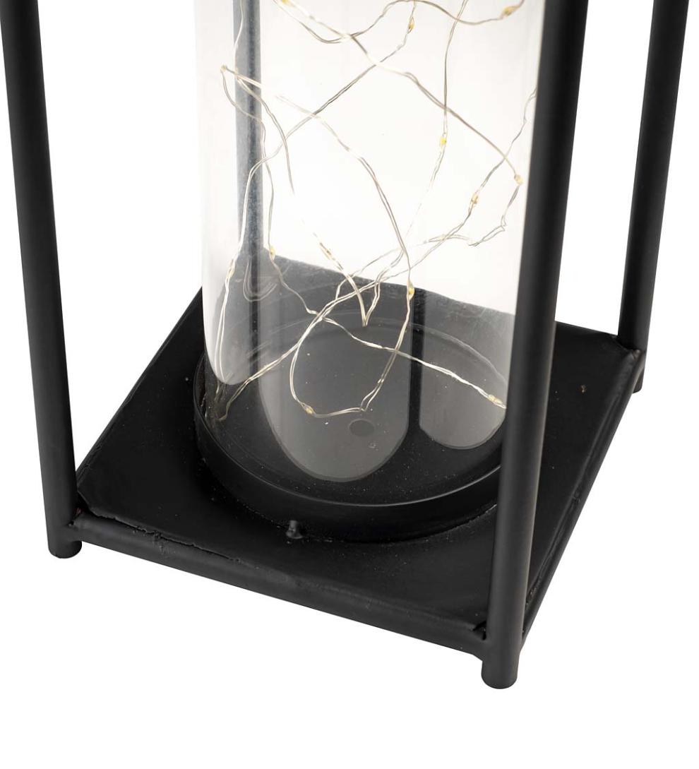 Plow & Hearth Deck & Patio Accents Outdoor Living Glass Firefly Solar Lantern With String Lights