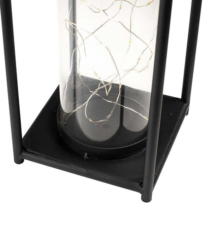 Plow & Hearth Deck & Patio Accents Outdoor Living Glass Firefly Solar Lantern With String Lights