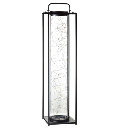 Plow & Hearth Deck & Patio Accents Outdoor Living Glass Firefly Solar Lantern With String Lights