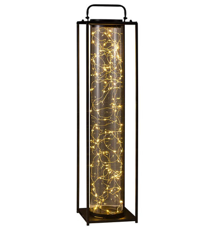 Plow & Hearth Deck & Patio Accents Outdoor Living Glass Firefly Solar Lantern With String Lights
