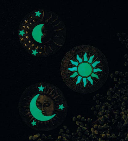 Plow & Hearth Deck & Patio Accents Outdoor Living Glow-In-The-Dark Celestial Stepping Stones