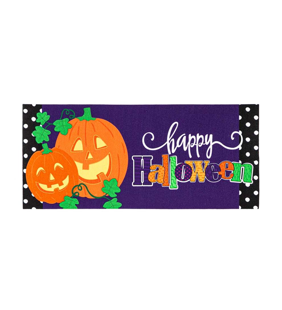 Plow & Hearth Deck & Patio Accents Outdoor Living Halloween Jack-O-Lanterns Sassafras Switch Mat