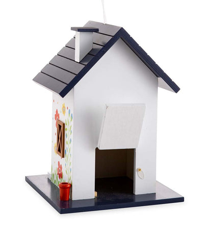 Plow & Hearth Deck & Patio Accents Outdoor Living Hand-Painted Blooming Birdhouse With Floral Design