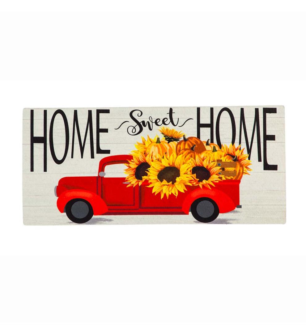 Plow & Hearth Deck & Patio Accents Outdoor Living Harvest Red Truck Sassafras Switch Mat