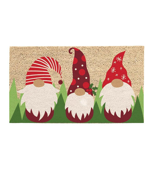 Plow & Hearth Deck & Patio Accents Outdoor Living Holiday Gnome Coir Mat