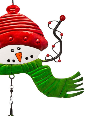 Plow & Hearth Deck & Patio Accents Outdoor Living Holiday Snowman Twirler With Red Hat