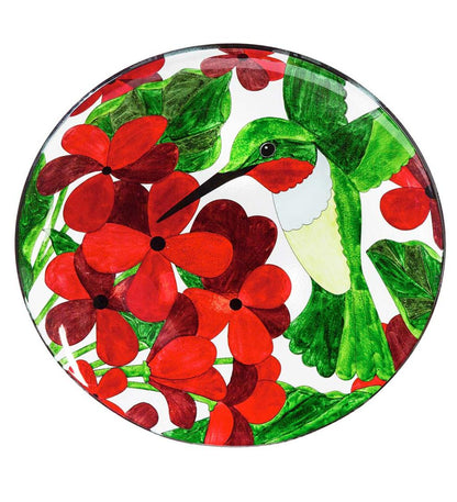Plow & Hearth Deck & Patio Accents Outdoor Living Hummingbird Glass Birdbath With Stand