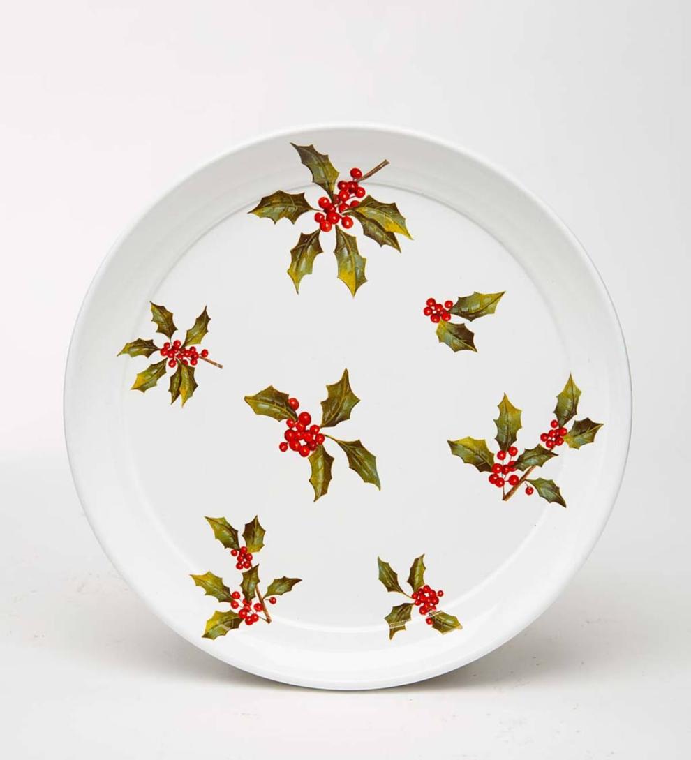Plow & Hearth Deck & Patio Accents Outdoor Living Indoor/Outdoor Poinsettia Teacup Planter With Saucer
