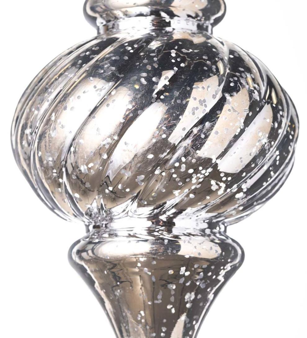 Plow & Hearth Deck & Patio Accents Outdoor Living Indoor/Outdoor Shatterproof Holiday Lighted Hanging Ornament - Finial, Red