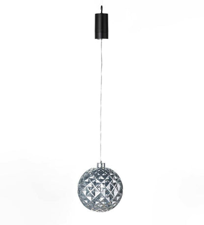 Plow & Hearth Deck & Patio Accents Outdoor Living Indoor/Outdoor Shatterproof Holiday Lighted Hanging Ornament - Finial, Red