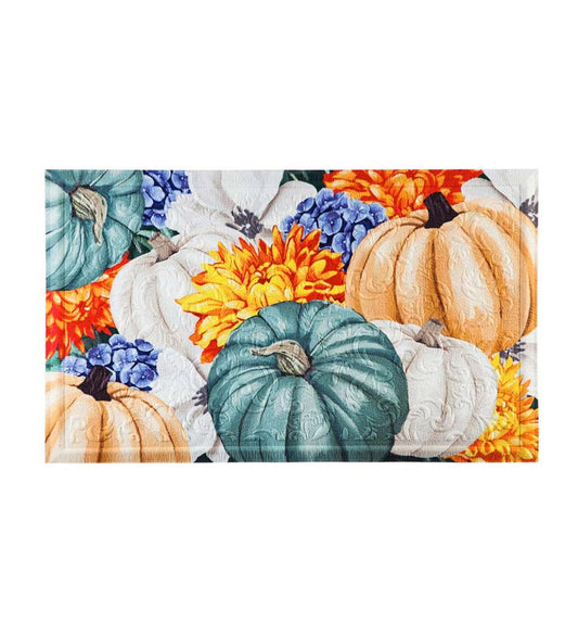 Plow & Hearth Deck & Patio Accents Outdoor Living Indoor/Outdoor Soft Autumn Pumpkins Embossed Floor Mat