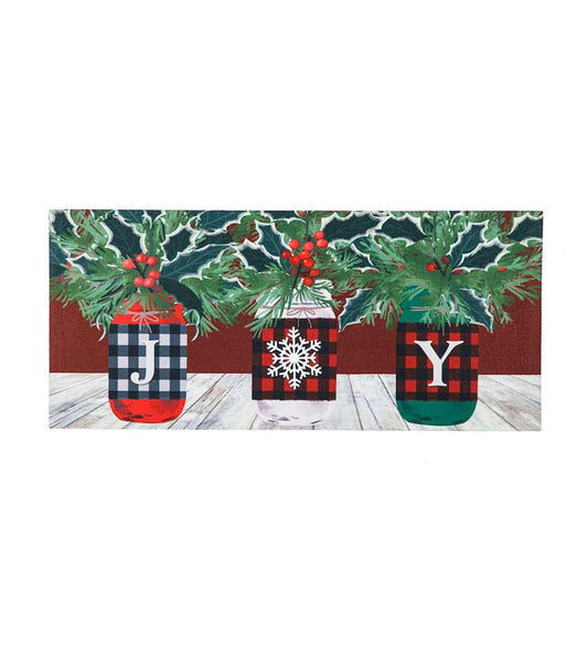 Plow & Hearth Deck & Patio Accents Outdoor Living Joy Mason Jar Trio Sassafras Switch Mat