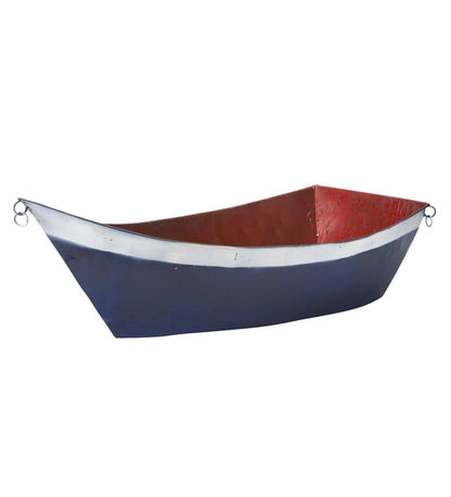Plow & Hearth Deck & Patio Accents Outdoor Living Large Handmade Painted Metal Boat Planter/Container
